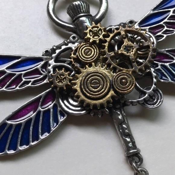 Enameled Dragonfly Swarovski Alchemy Pendant - Picture 6 of 8